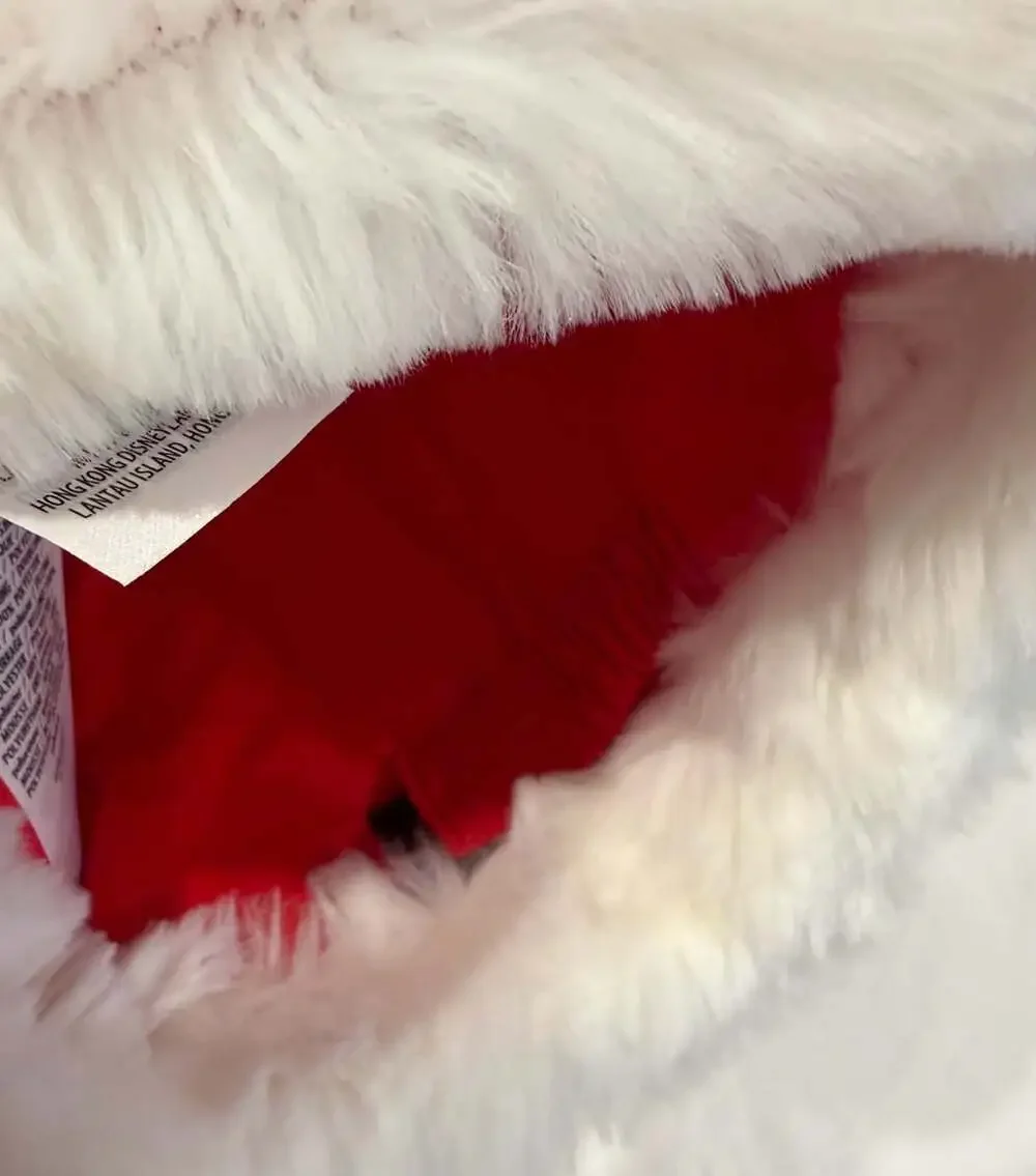 Disney Store Mickey Mouse Ears Santa Hat Red White plush